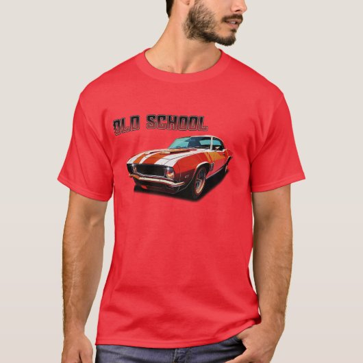 レトロなスクール カー T シャツ (正面)