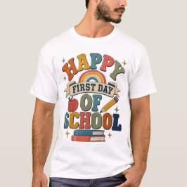 レトロなスクールTシャツ はじめての学校 Tシャツ