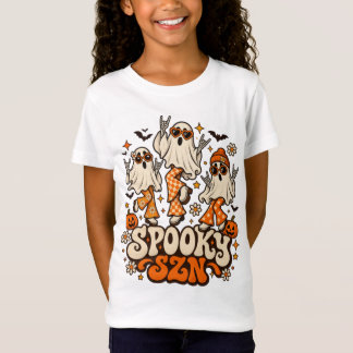 レトロなスケアリーシーズンのおばけ | グルービーな70年代のハロウィンデザイン Tシャツ