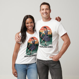レトロなスコットランドハイランドダンスのデザインギフト Tシャツ