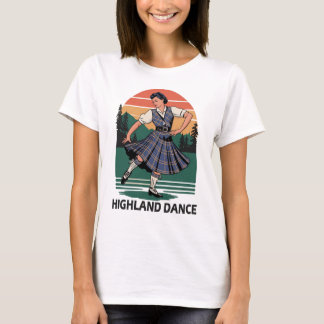 レトロなスコットランドハイランドダンスのデザインギフト Tシャツ