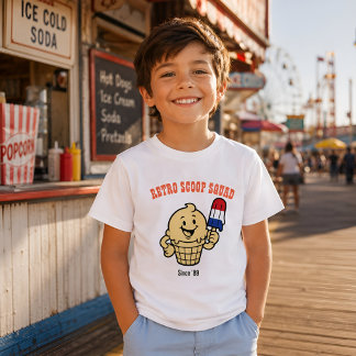 レトロなスコップ隊 キッズTシャツ Tシャツ