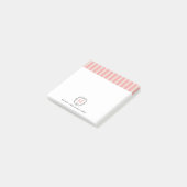 レトロなスタイルのカスタムモノグラムPost-it®ノート ポストイット (アングル)