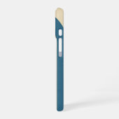 レトロなスタイルの波 iPhone 16ケース (左側面)