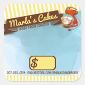 レトロなスタンドミキサーケーキベーキングベーカリー価格スクエア スクエアシール (正面)