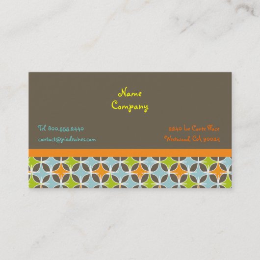 レトロなスターがデザインしたプロファイルカード 名刺 (正面)