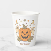 レトロなステイ・クリーピー・パンプキンと可愛いお化けのハロウィン