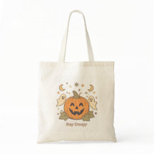 レトロなステイ・クリーピー・パンプキンと可愛い幽霊のハロウィン