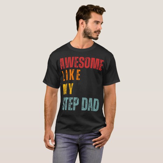 レトロなステップダッドは最高 Tシャツ (正面フル)