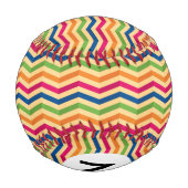 レトロなストライプの背景 野球ボール (裏面)