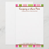 レトロなストライプ 便箋 (正面/裏面)