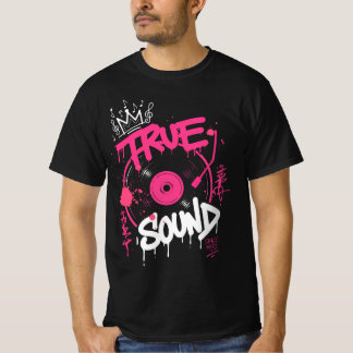 レトロなストリートアートの真髄、グラフィティ・ヴィニールレコード Tシャツ
