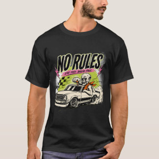レトロなストリートウェアのマッスルカー スケルトンTシャツ Tシャツ