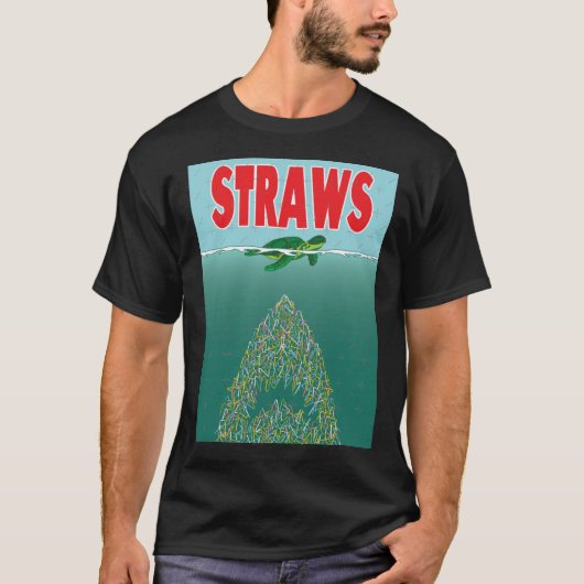 レトロなストロー Tシャツ (正面)