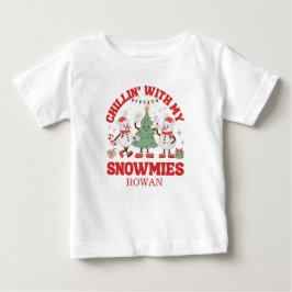 レトロなスノーミーたちと過ごすクリスマス ベビーTシャツ