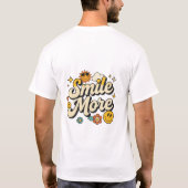 レトロなスマイルアート Tシャツ (裏面)