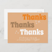 レトロなスモールビジネススターズ グルーヴィー サンクス ポストカード (正面/裏面)