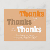 レトロなスモールビジネススターズ グルーヴィー サンクス ポストカード (正面)