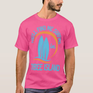レトロなセブンティーズ タビーアイランドでサーフィンしてるよ Tシャツ