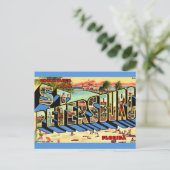 レトロなセントピーターズバーグ フロリダ ポストカード (スタンド正面)