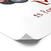 レトロなソックスモンキーとペダルカーの赤ちゃん男の子のギフト ポスター (角)