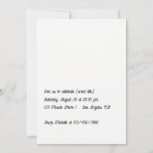 レトロなソックホップパーティー 招待状 (裏面)