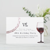 レトロなタイプライターのバースデー招待状 30歳 40歳 50歳 招待状 (スタンド正面)