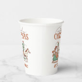 レトロなタイポグラフィとハウディクールクリスマス 紙コップ (右)