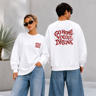 レトロなタイポグラフィアートTシャツスウェット スウェットシャツ