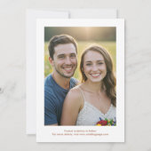 レトロなタイポグラフィーの結婚式Save The Date 案内状 (裏面)