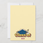 レトロなタイポグラフィーの黄色の卒業カラフルパーティー 招待状 (正面)