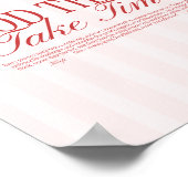 レトロなタイポグラフィ「Good Things Take Time」ストライプ ポスター (角)