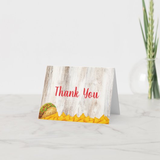 レトロなタコスに感謝の気持ちを込めて Thank You カード (正面)