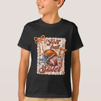 レトロなタッチダウンシーズンフットボールシスターオウ Tシャツ