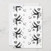 レトロなタトゥーデザインのウェディング招待状 招待状 (裏面)