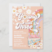 レトロなダイシーのバンを使った誕生日招待状 招待状 (正面)