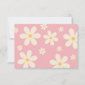 レトロなダイシーの花の子供の誕生日 サンキューカード (裏面)