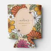 レトロなダイシーの花柄ヒッピーのグルーヴィーな70年代の独身最後の夜 缶クーラー (裏面)