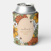 レトロなダイシーの花柄ヒッピーのグルーヴィーな70年代の独身最後の夜 缶クーラー (缶裏面)
