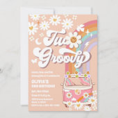 レトロなダイシーの誕生日招待状 招待状 (正面)