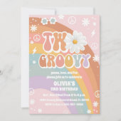 レトロなダイジーの誕生日招待状 招待状 (正面)