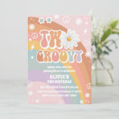 レトロなダイジーの誕生日招待状 招待状 (スタンド正面)