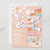 レトロなダイジーの誕生日招待状 招待状 (正面)