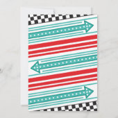 レトロなダイナー パーティー 招待状 (裏面)