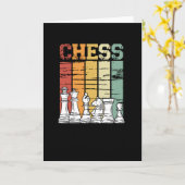レトロなチェスゲーム カード (黄色い花)