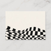 レトロなチェック柄の古き良きお金 ハネムーンの願い エンクロージャーカード (裏面)