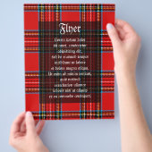 レトロなチェック柄 チラシ (手)