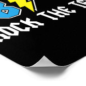 レトロなテスト アブシド ロック テスト デイ 面白い学校 ポスター (角)