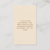 レトロなテラコッタクリーム色の60年代70年代虹ストライプ 名刺 (裏面)