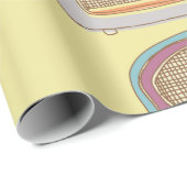 レトロなテレビとラジオ。シームレスパターン ラッピングペーパー (ロールコーナー)